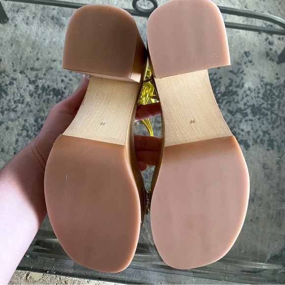 Haus Of Honey Sandal Connie Clog Platform PVC Yellow Transparent 38 EUC - Picture 7 of 8